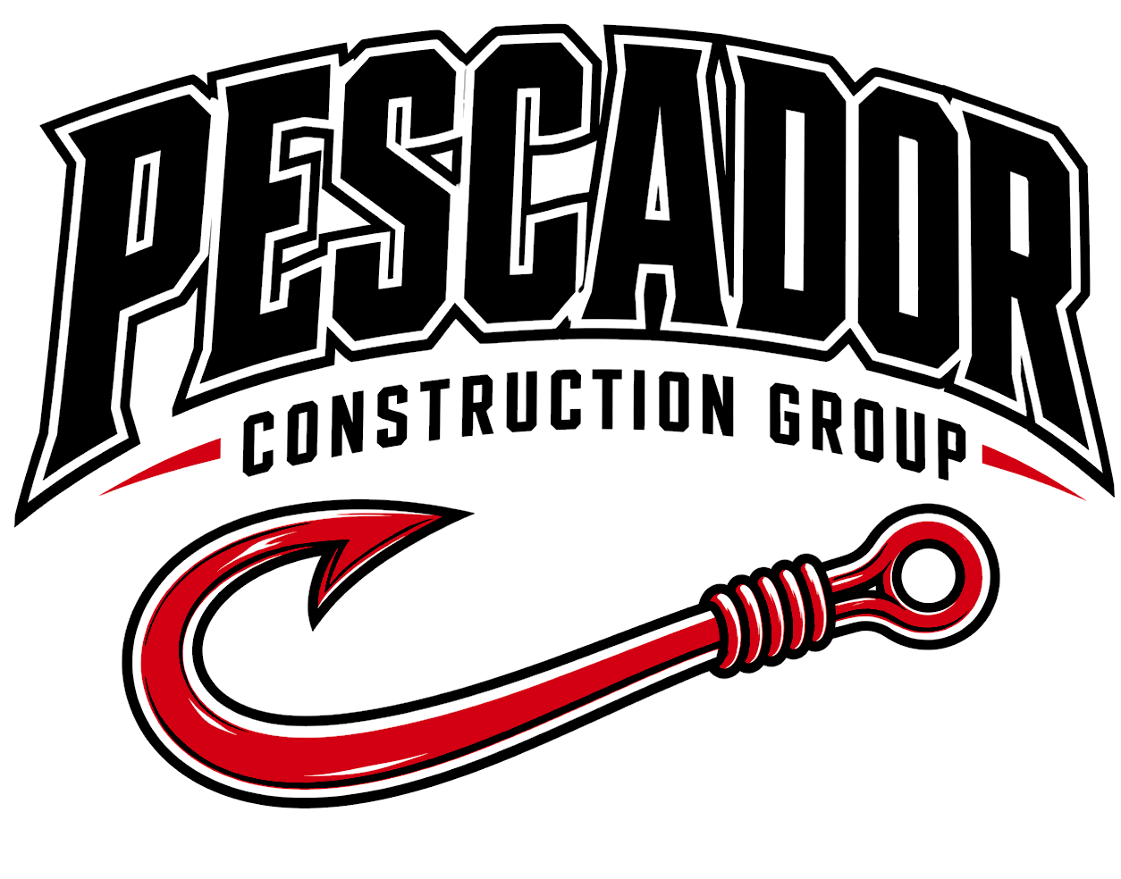 Pescador Construction Group hook logo art