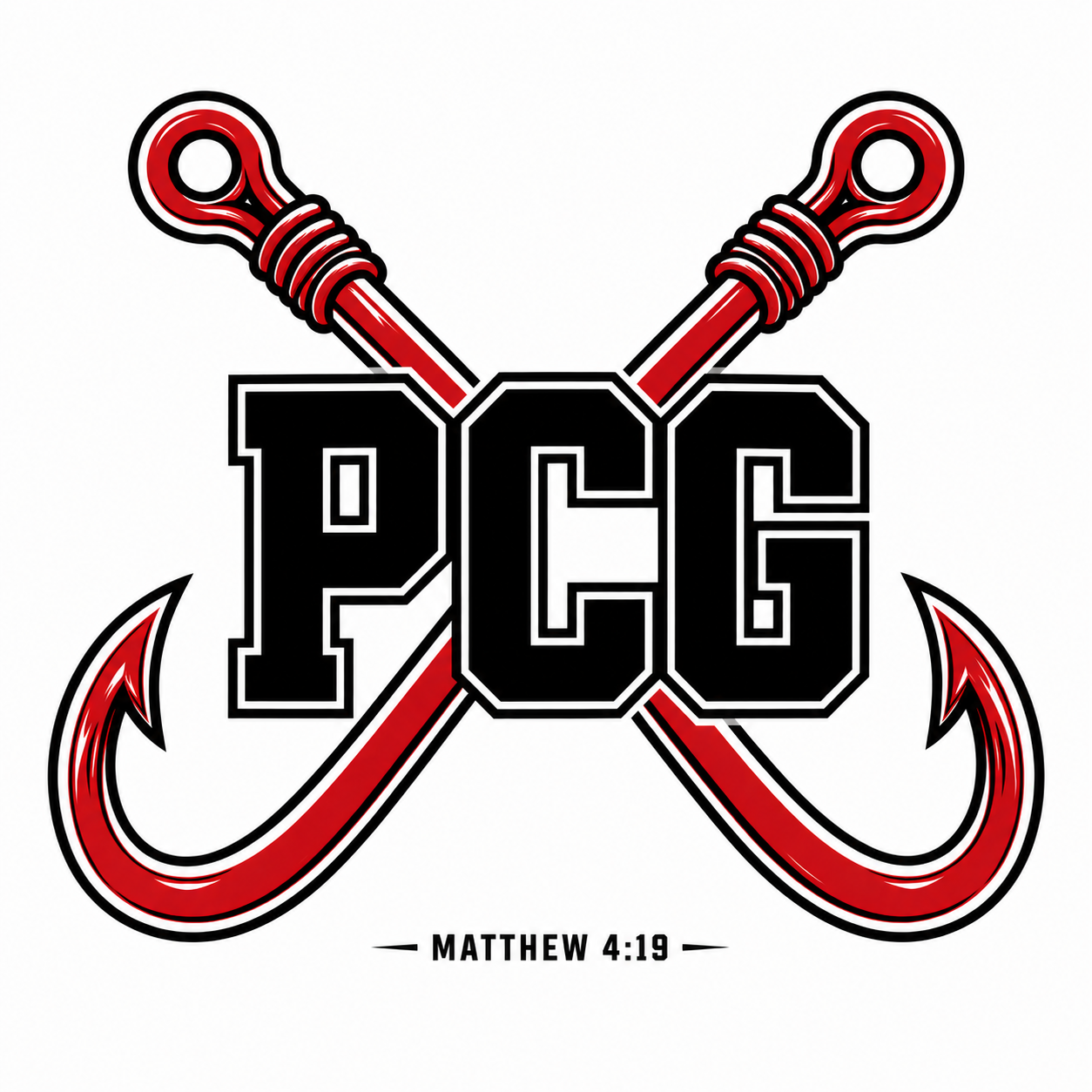 PCG crossed hooks mark